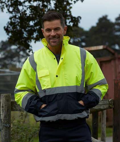 Yoko Hi-Viz Two Tone Bomber Jacket