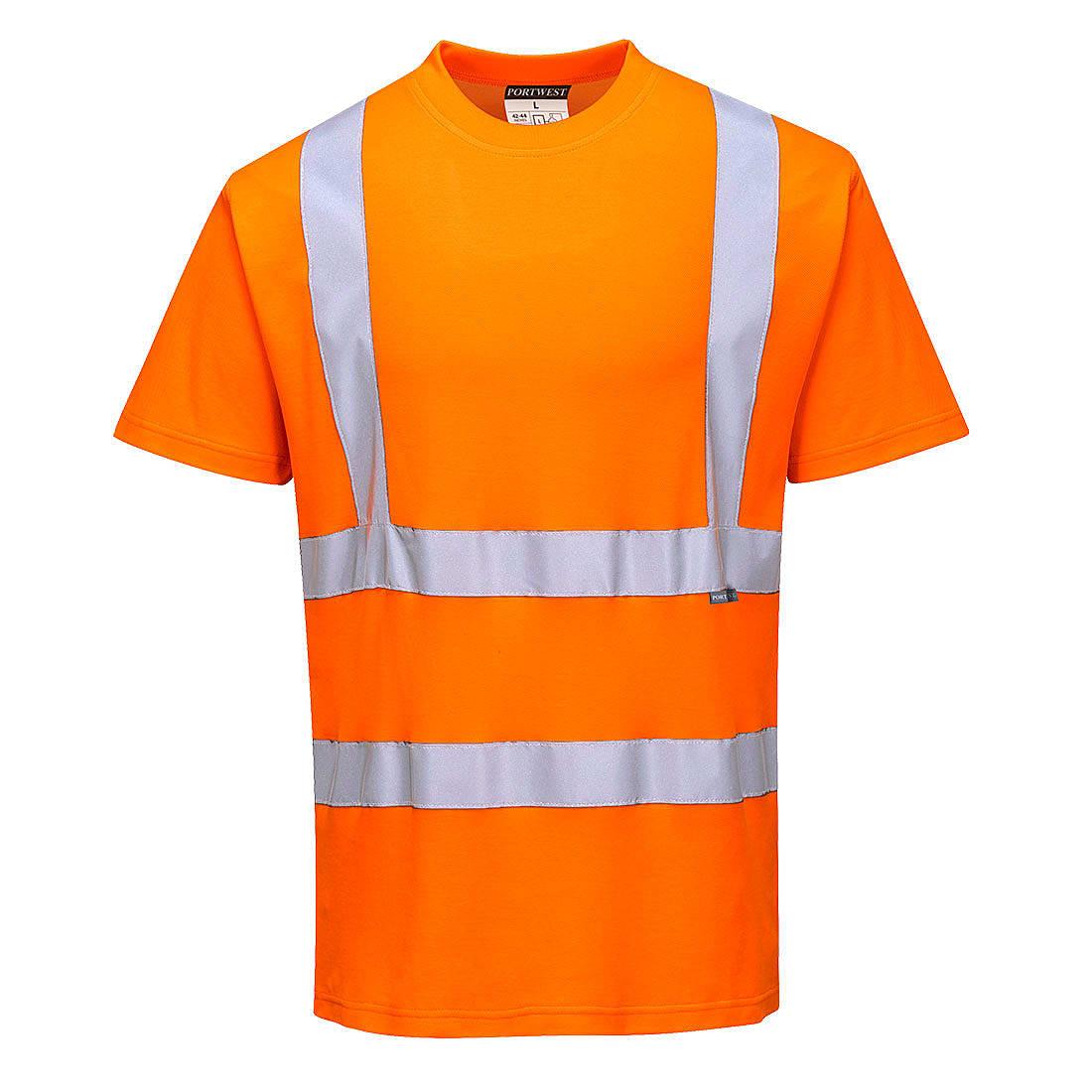 Portwest Cotton Comfort Short-Sleeve T-Shirt in Orange (Product Code: S170)