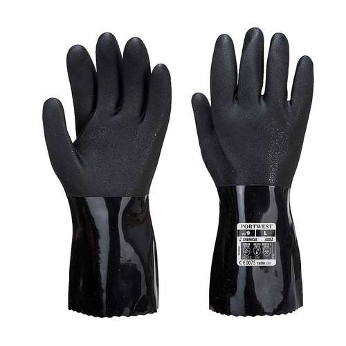 Portwest ESD PVC Chemical Gauntlet Gloves - A882