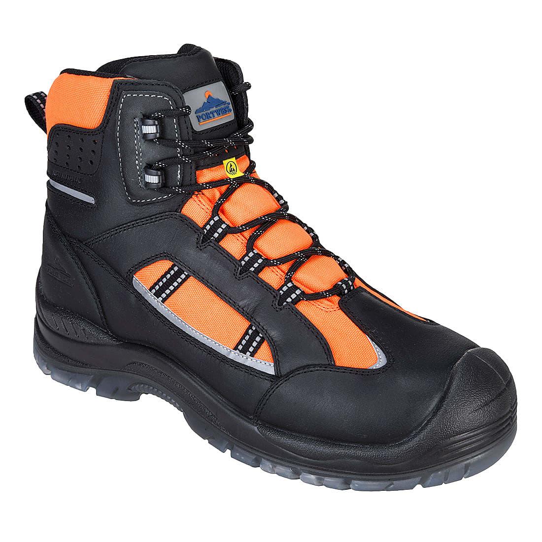 Portwest Composite-Lite Retroglo Hi-Viz Boots S3 WR ESD in Orange (Product Code: FC59)
