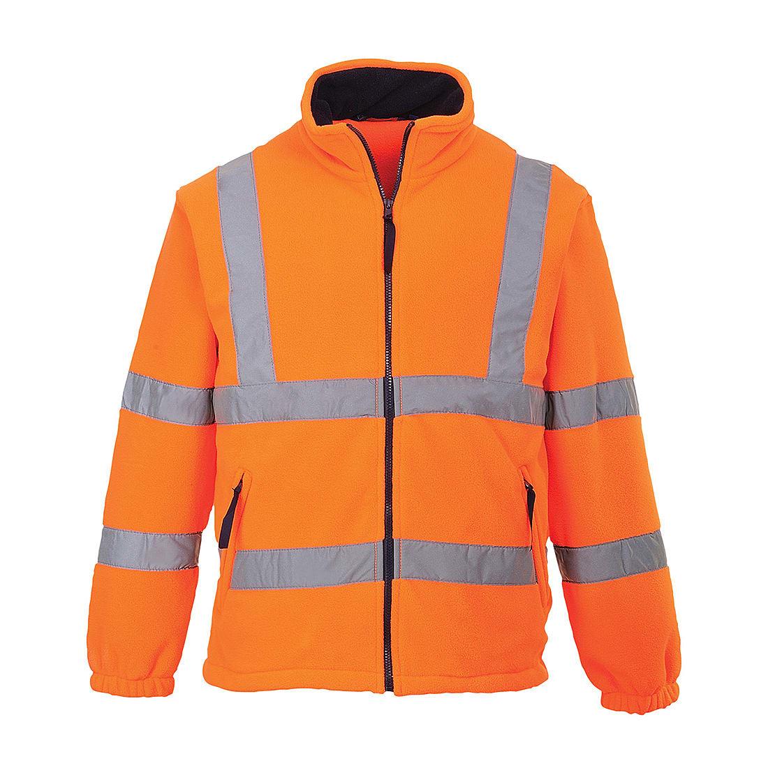 Portwest Hi-Viz Mesh Lined Fleece Jacket in Orange (Product Code: F300)