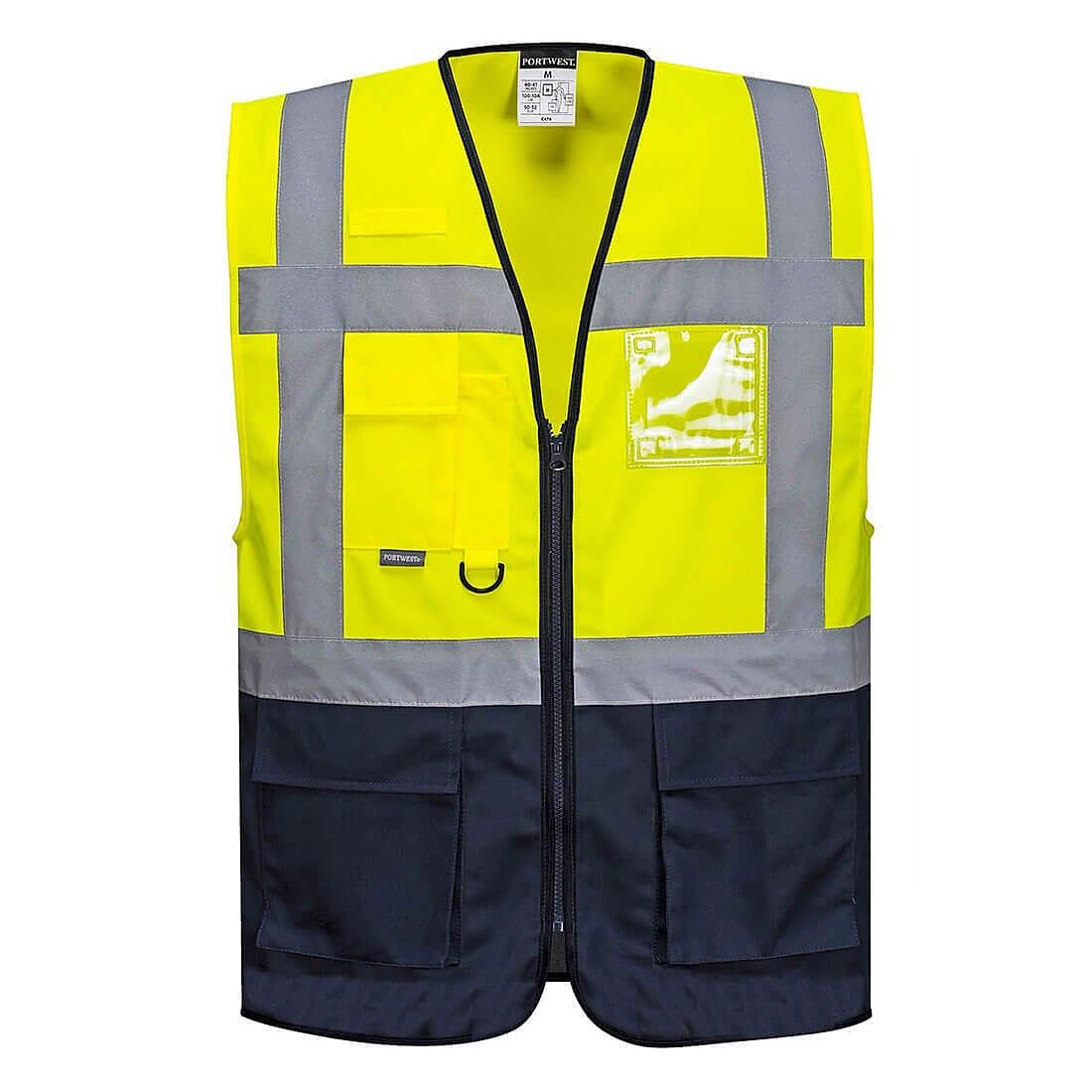 Portwest C476 Warsaw Executive Vest in Yellow / Navy (Product Code: C476)