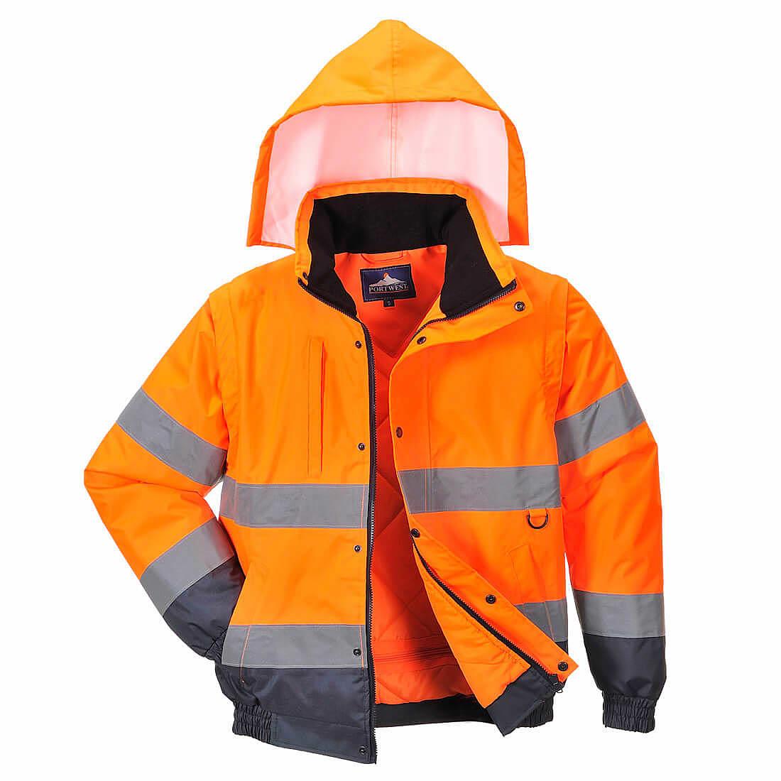 Portwest Hi-Viz 2-in-1 Jacket in Orange (Product Code: C468)