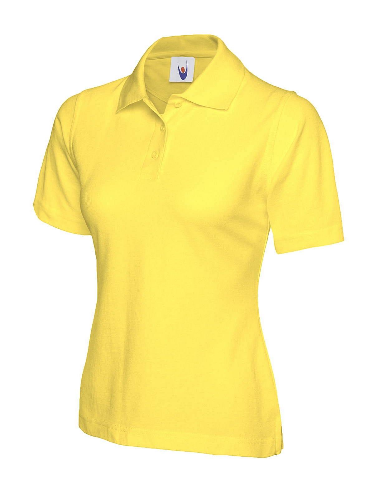 Uneek 220GSM Womens Polo Shirt in Yellow (Product Code: UC106)