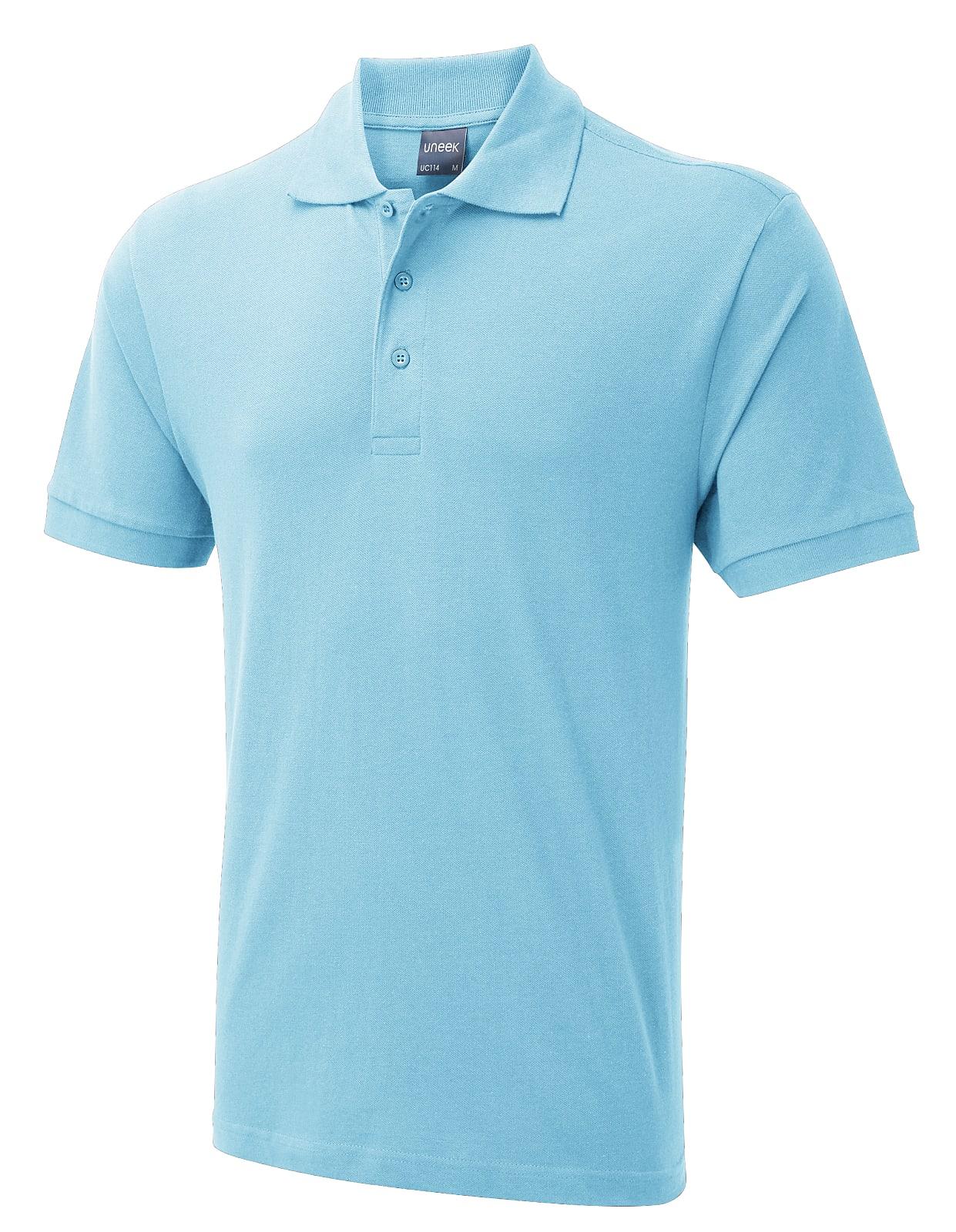 Uneek 180GSM Mens Polo Shirt in Sky (Product Code: UC114)