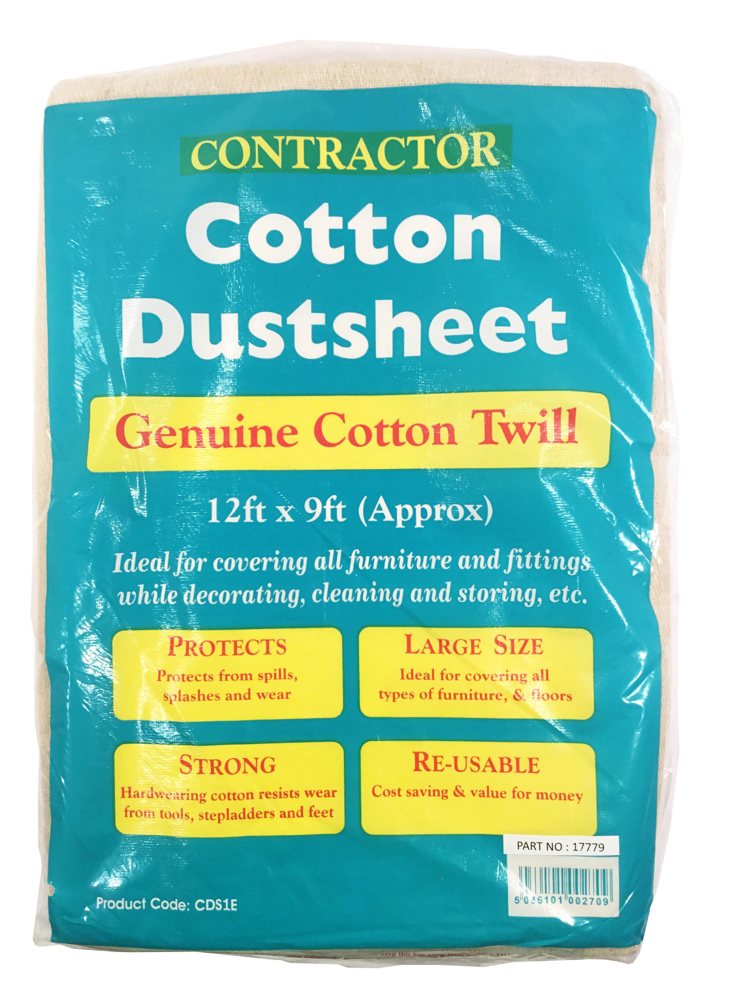 12ftx9ft cotton h/duty dust sheet