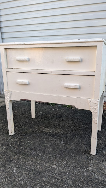 White drawers