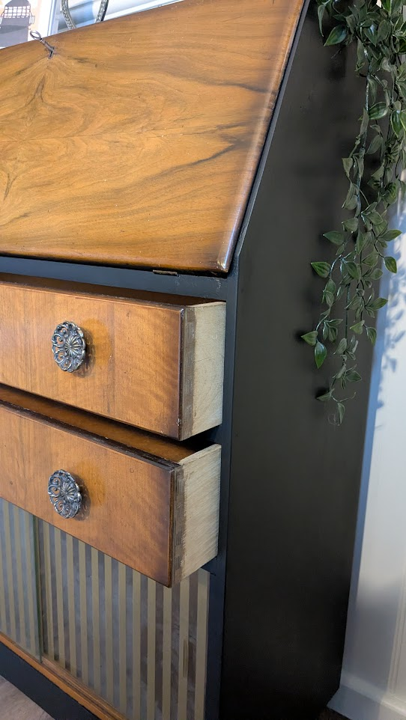 black and wood bureau