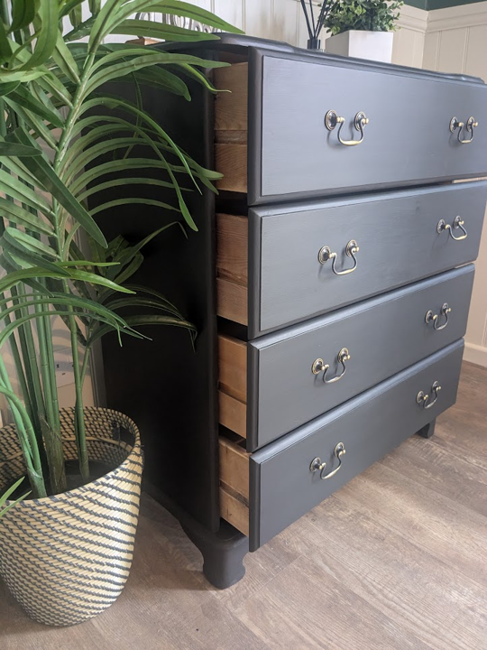 upcycled black drawers