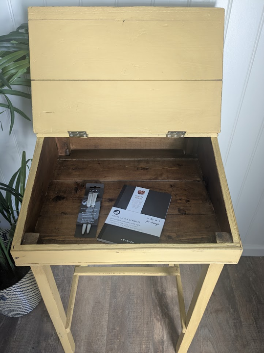 upcycled school desk