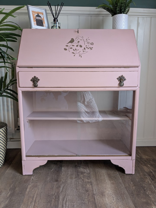 mid century pink bureau
