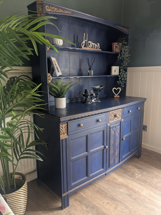 blue dresser