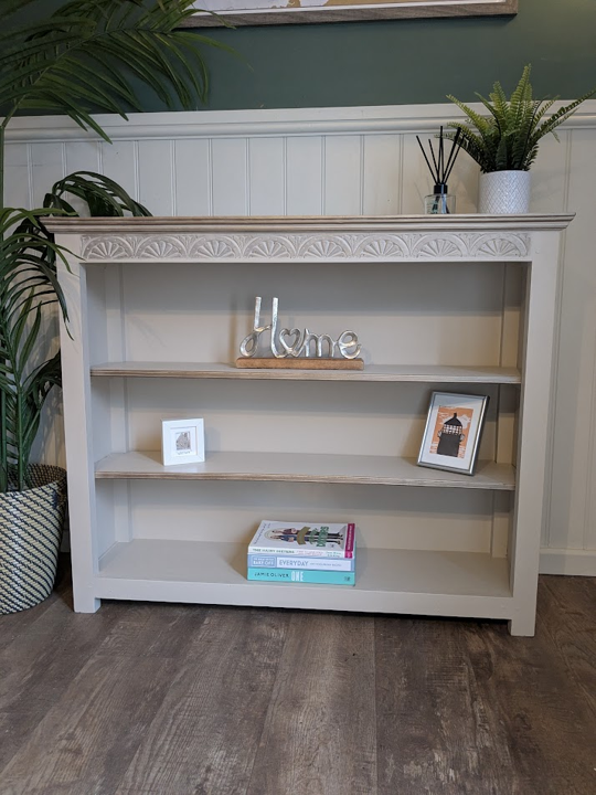 bookcase in taupe