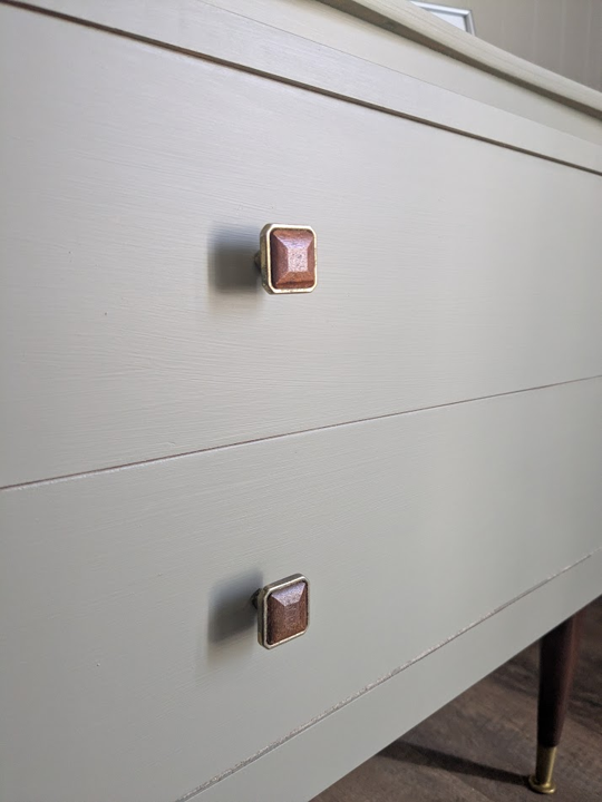 upcycled olive green drawers