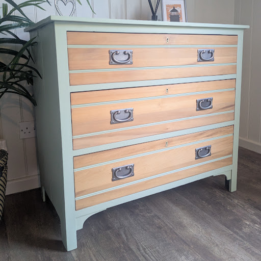 vintage green chest of drawers