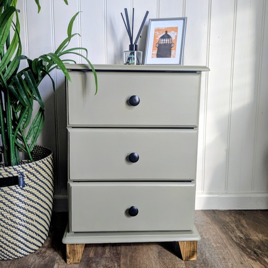 olive green bedside table