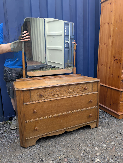 vintage dressing table with mirro