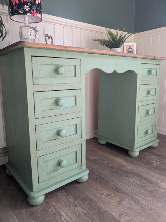 upcycled pine desk