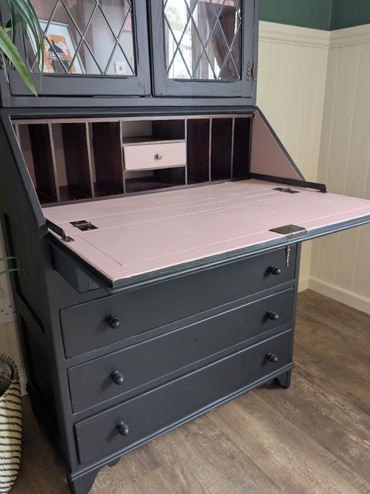 black and pink bureau