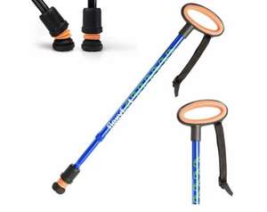 Flexyfoot oval handle telescopic walking stick