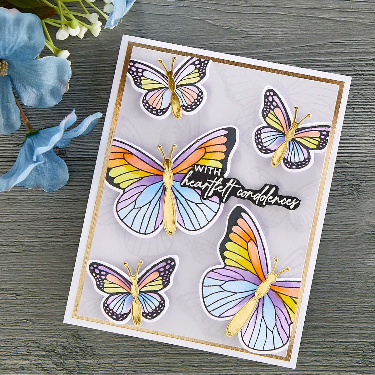 Beautiful Butterflies Stamp Set - Boho Collection - Catherine