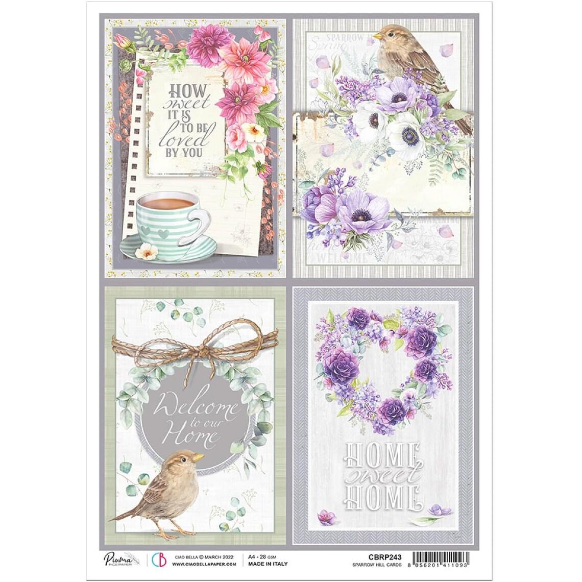 Ciao Bella - Sparrow Hill Collection - Labels 12x12 Cardstock