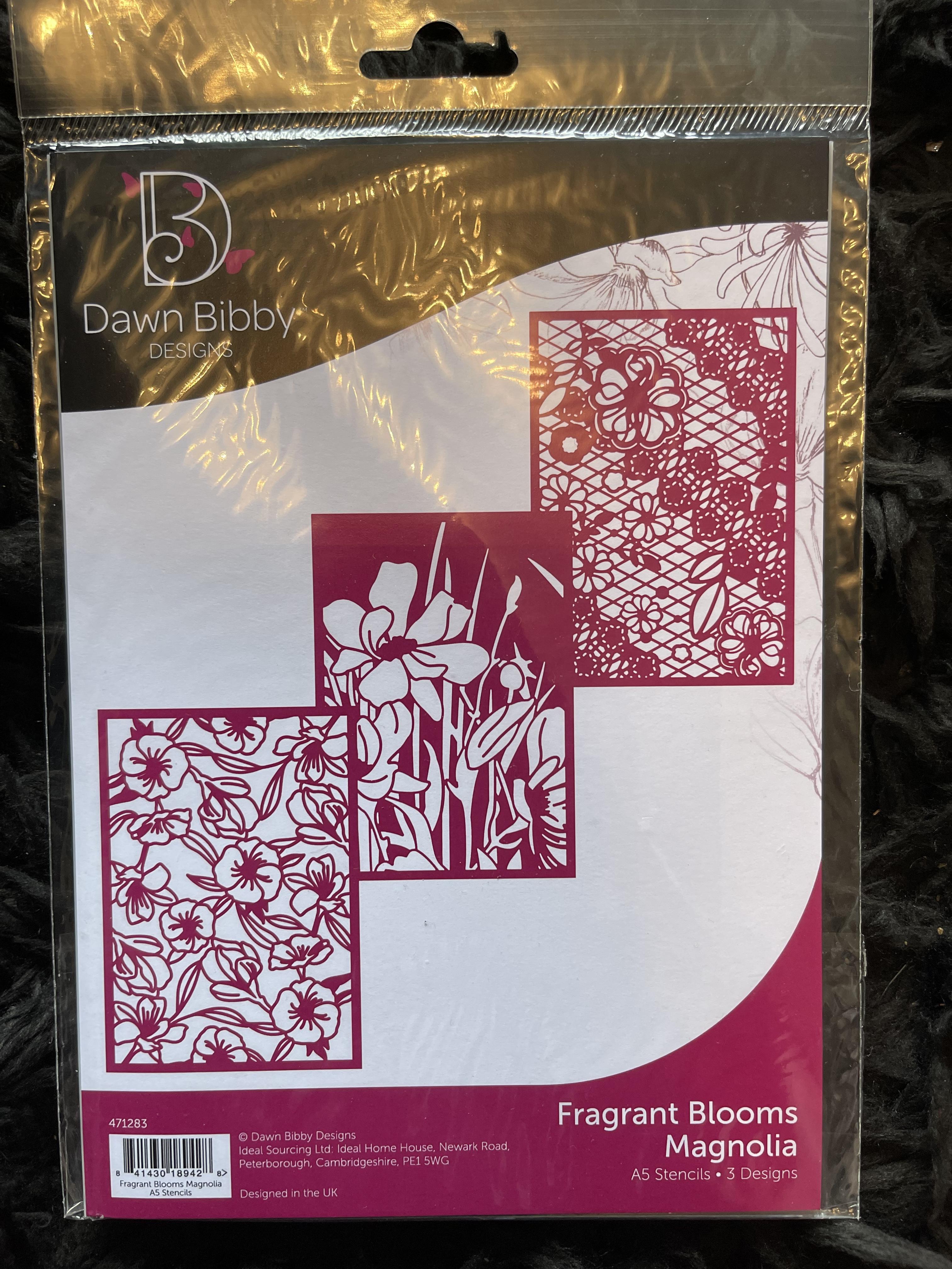 Dawn Bibby designs - FRAGRANT BLOOMS - set of 3 stencils