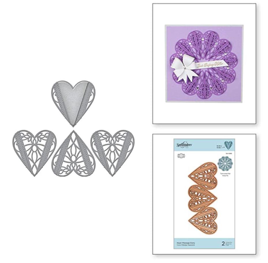 ペンデルヘイヴン　英語　foil サインド Spellbinders - Heart Melange Doily (S4-1060)