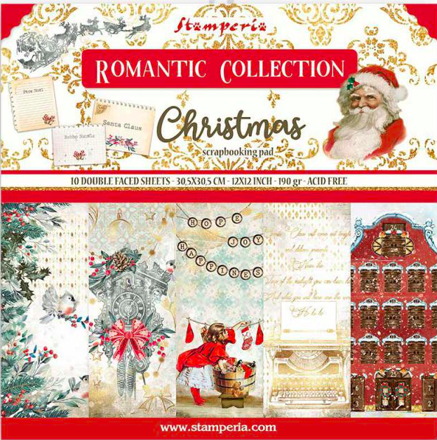 Christmas Rose 12x12 Paper Pad - Stamperia, Size: 12-x-12-Inch, Other