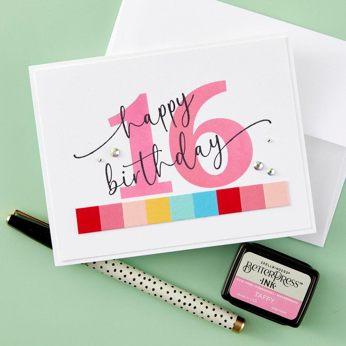 Spellbinders Set Timbro E Fustella Etichette Celebrate You + Tinsel Time Per Scrapbooking