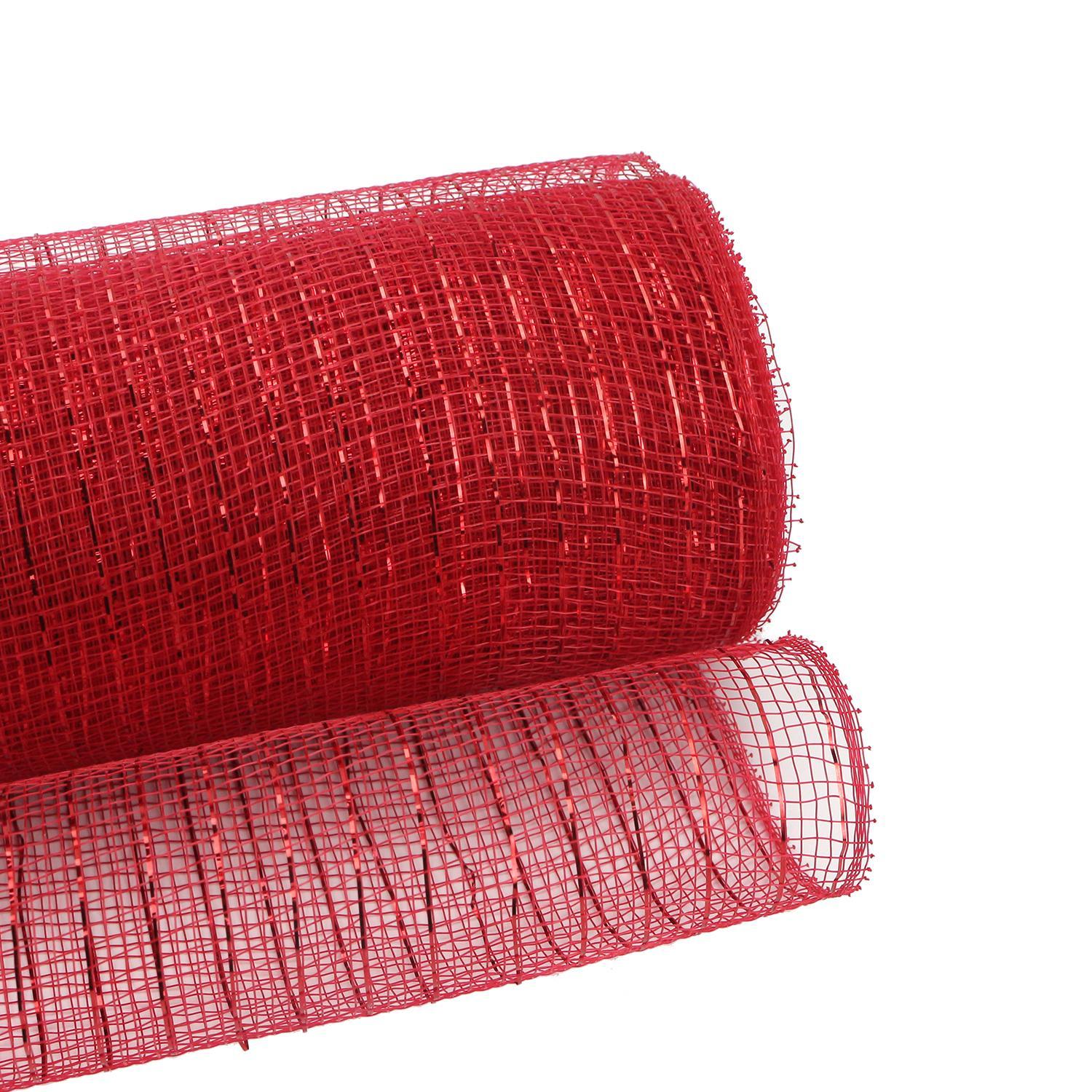 10 Poly Deco Mesh: Metallic Red