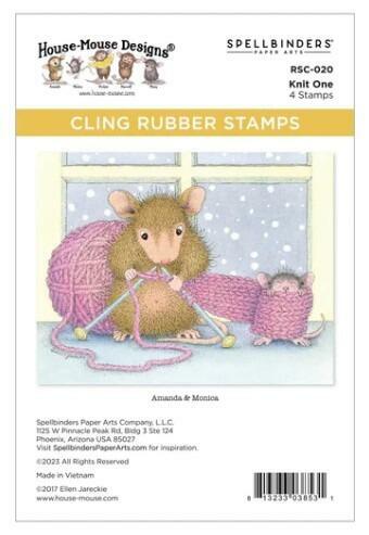 Spellbinders Knit One Cling Rubber Stamps from the House Mouse Everyday Collection