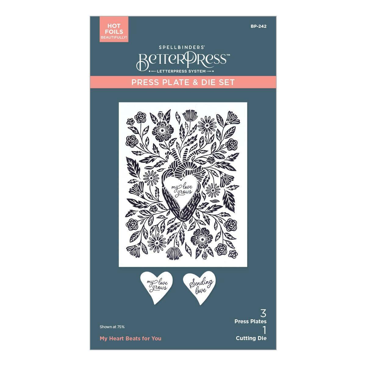 Spellbinders So Grateful For You Betterpress - Placa Metálica, 1