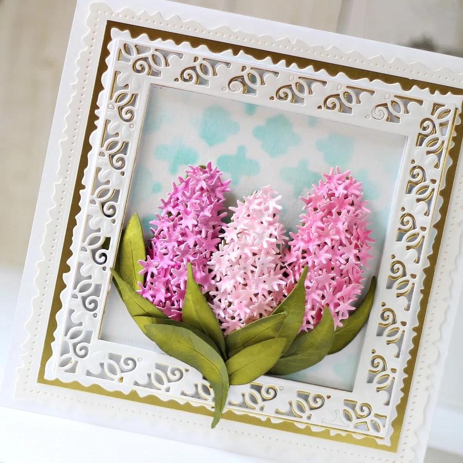 Metal Spellbinders Hyacinth Dies Spring Flora by Susan Tierney-Cockburn Etched Die Set