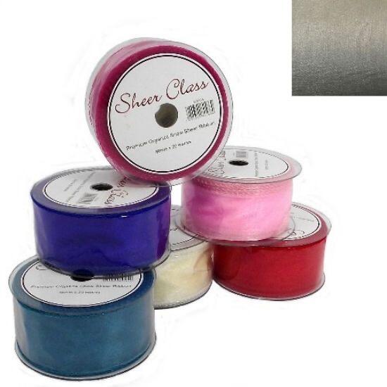 Beige Snow Organza Ribbon - 5/8 Inch X 25 Yards No Wire Sheer Ribbon