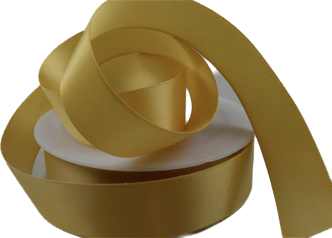 Double sided satin ribbon 50mm x 25mtr-GOLD