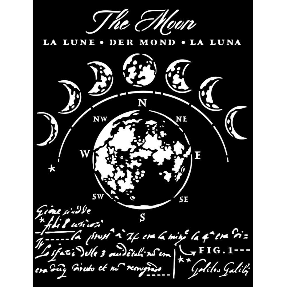 Cosmos Infinity The Moon Stencil KTSD114 20 x 25
