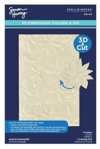 Spellbinders - Playful Poinsettia 3D Embossing Folder from the Simon's ...