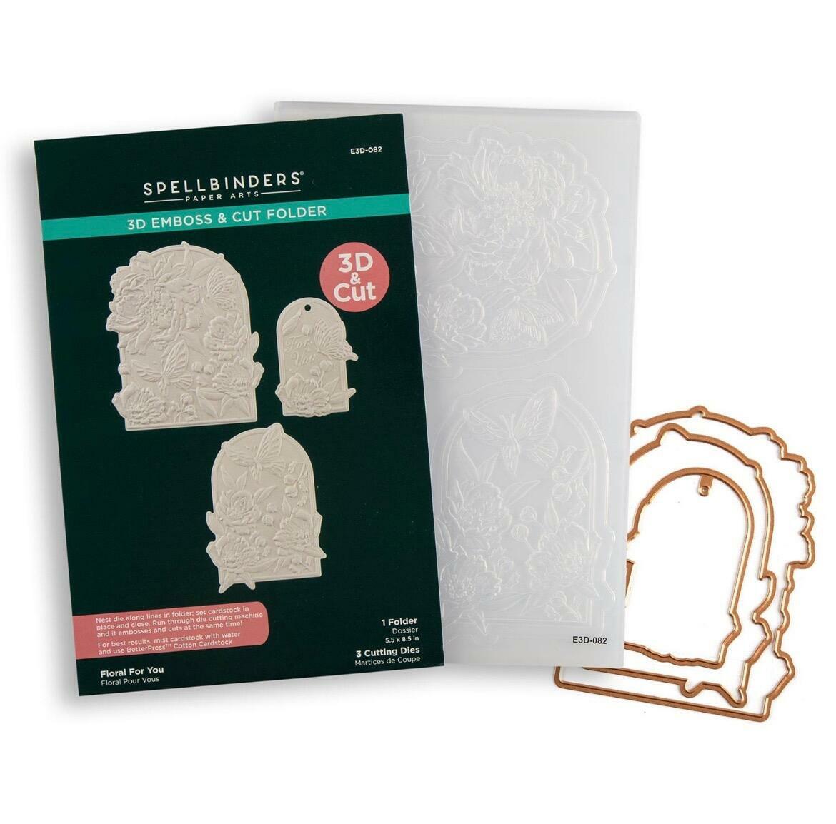 NEW Spellbinders 2024 BUNDLE 3 Die Sets & 3D Embossing Folder