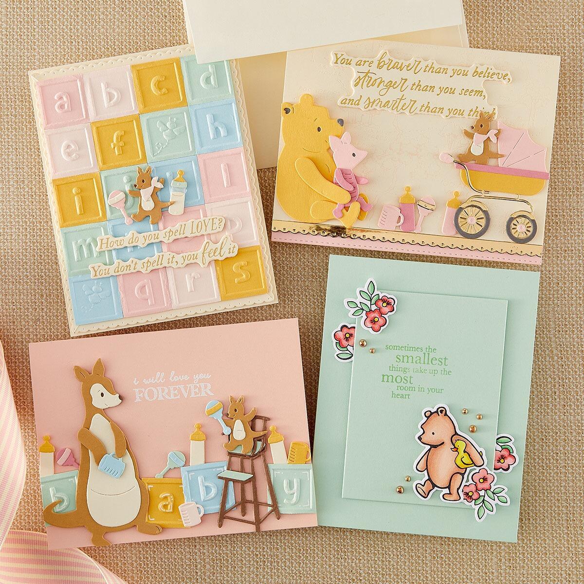 Spellbinders - Classic Pooh Baby Blocks 3D Embossing Folder with Simple ...