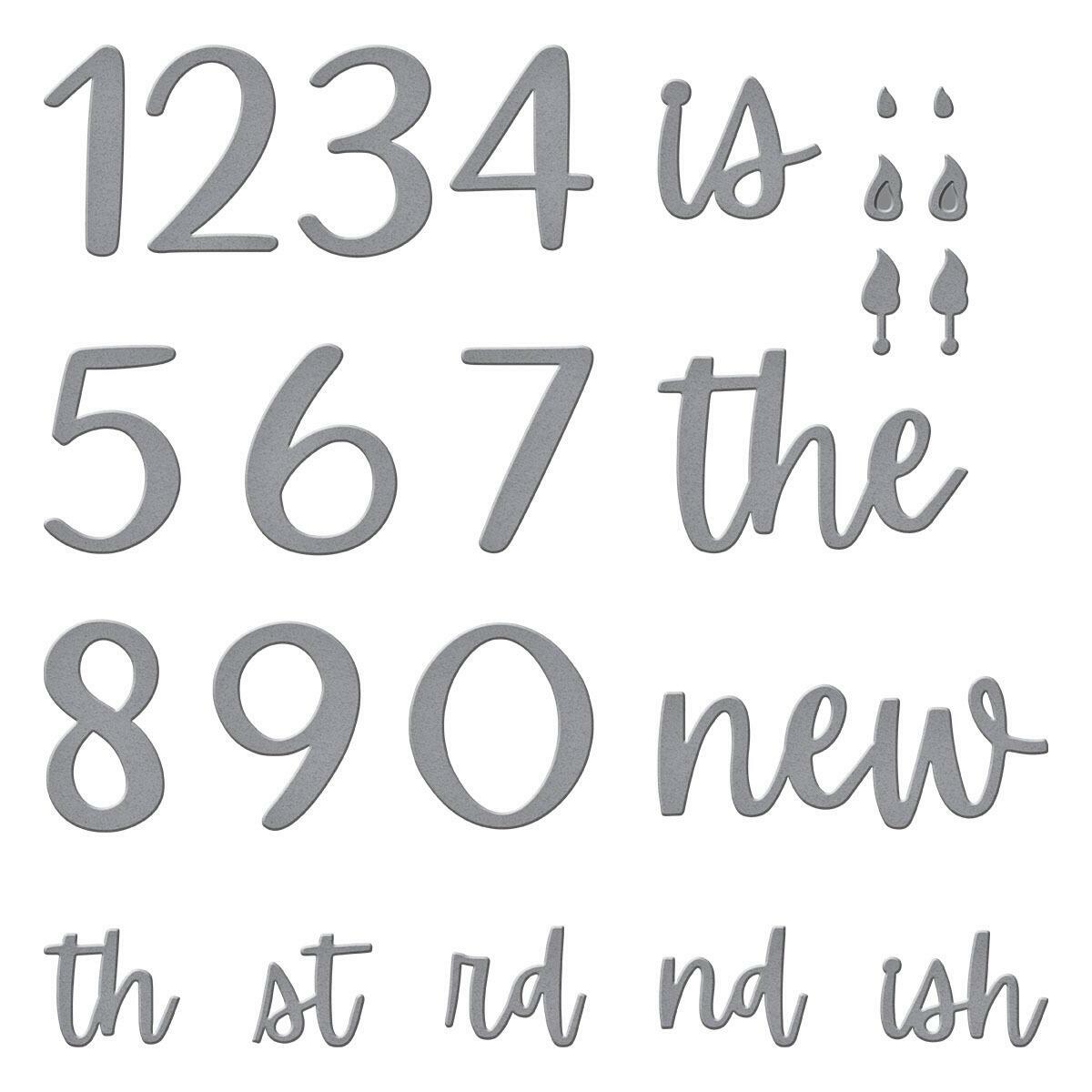 Spellbinders - Classy Numbers Etched Dies from the Bougie Birthday ...