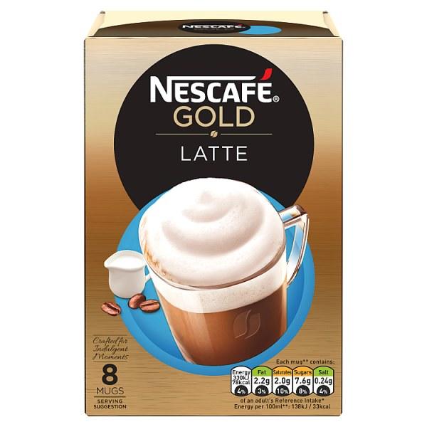 Nescafe Gold Cappuccino Unsweetened Taste Coffee, 8 x 14.2 g