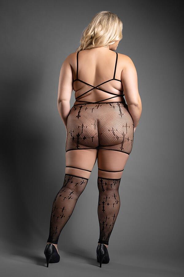 Unholy Gothic Footless Bodystocking rear