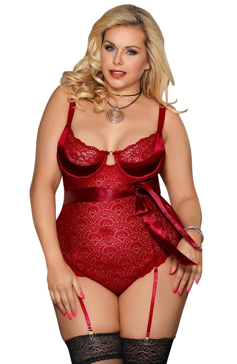 Red Lace Bodysuit