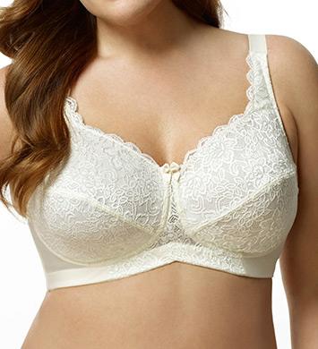 Naturally Close white Cotton non wired Soft cup full coverage Bra Size 46B  new