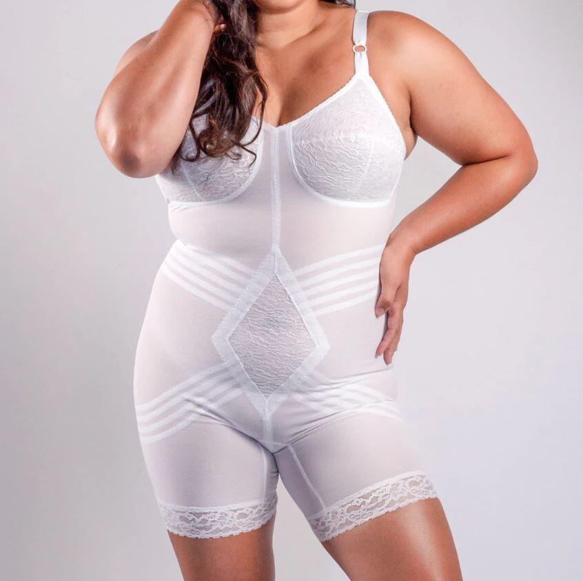 White Long Leg Firm Body Briefer