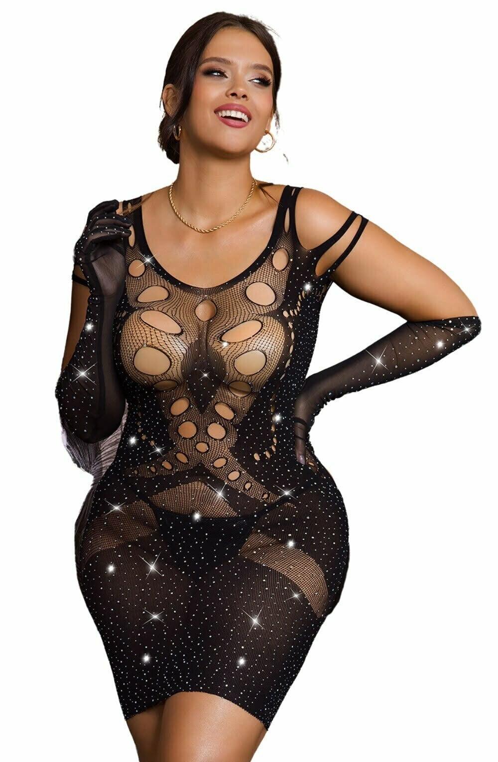 Plus Size Diamante Dress