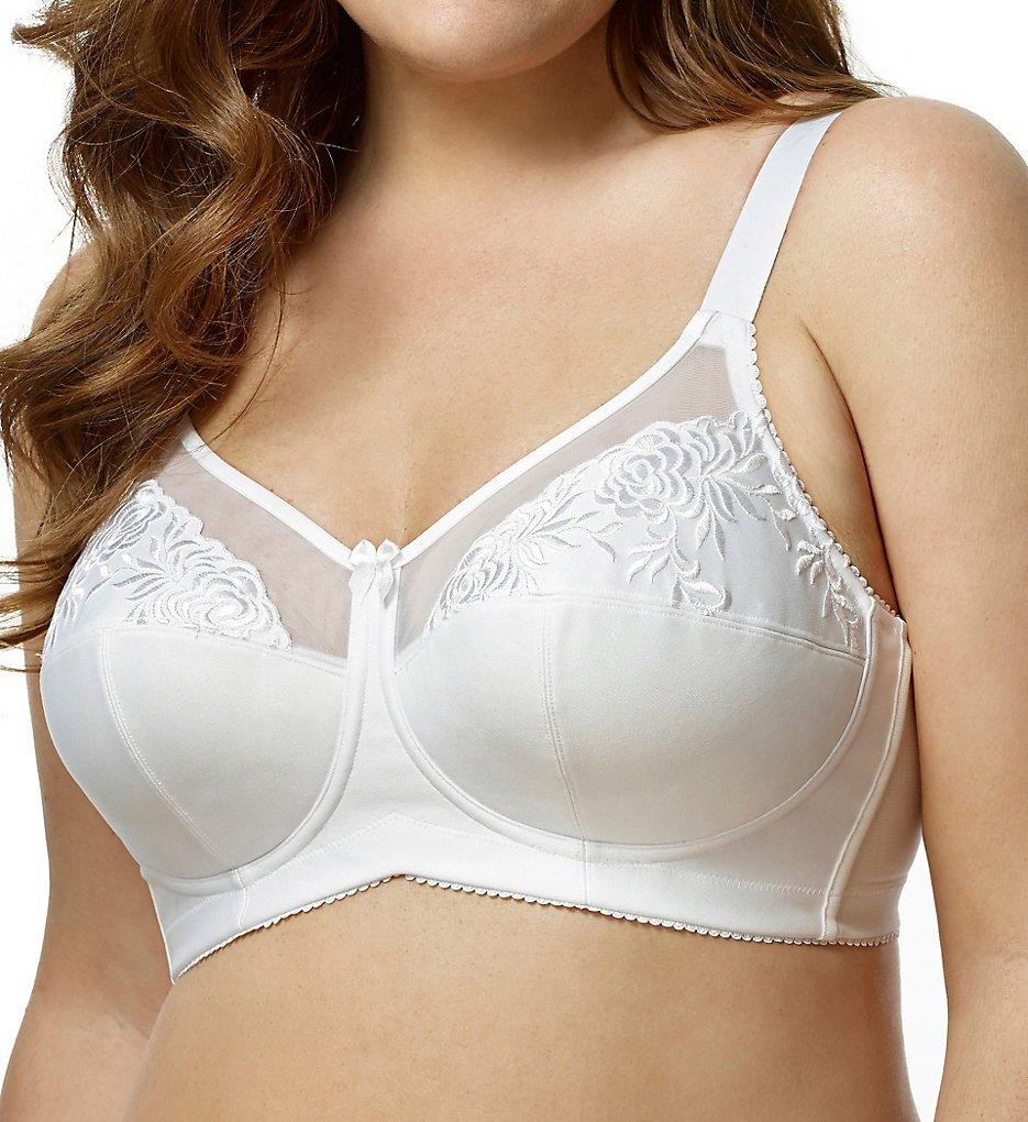White Embroidered Soft Cup Bra