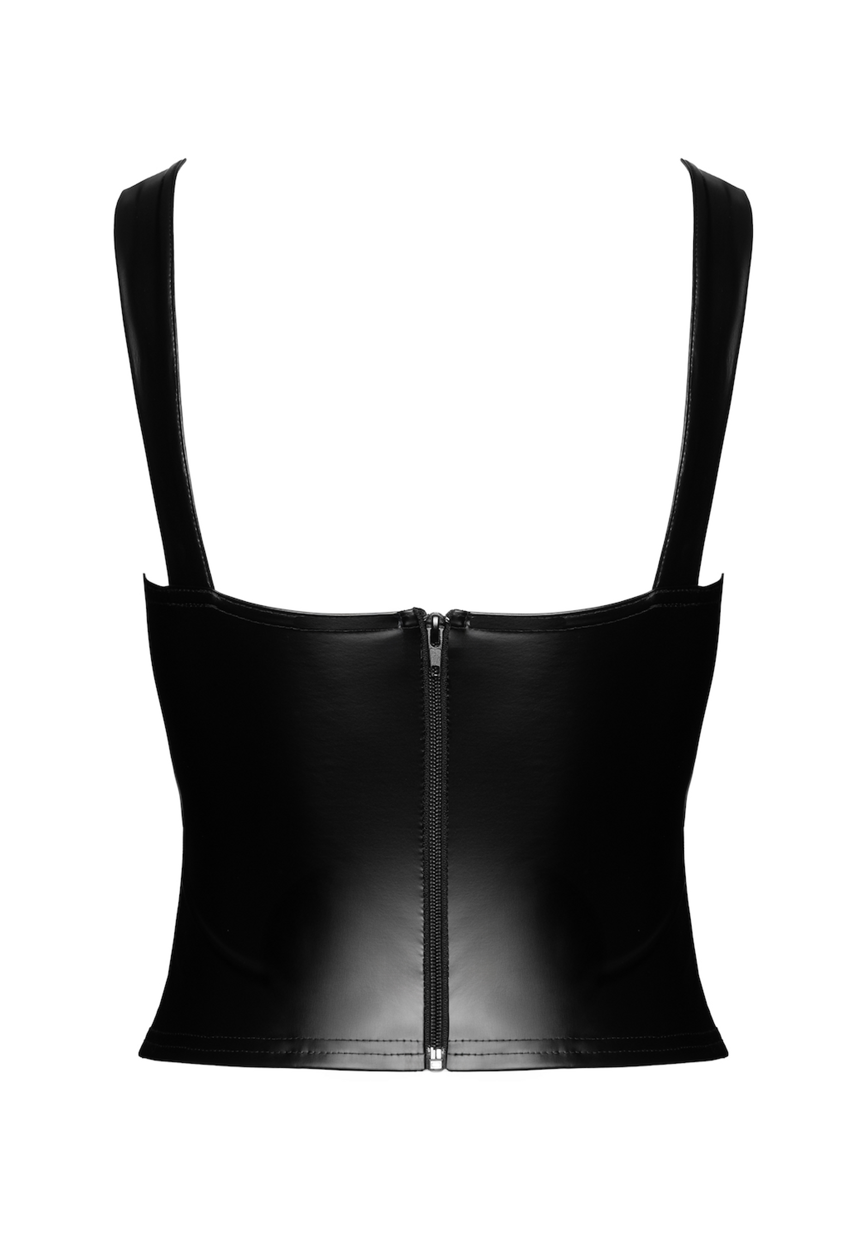 Vixen Wet Look Corset Top zip back