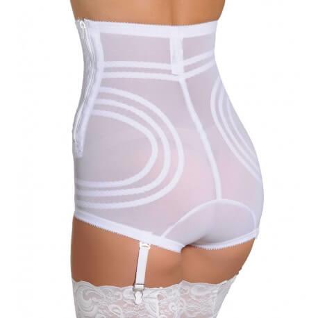 Rago Shapewear Zippered Open Bottom Girdle White 8X 